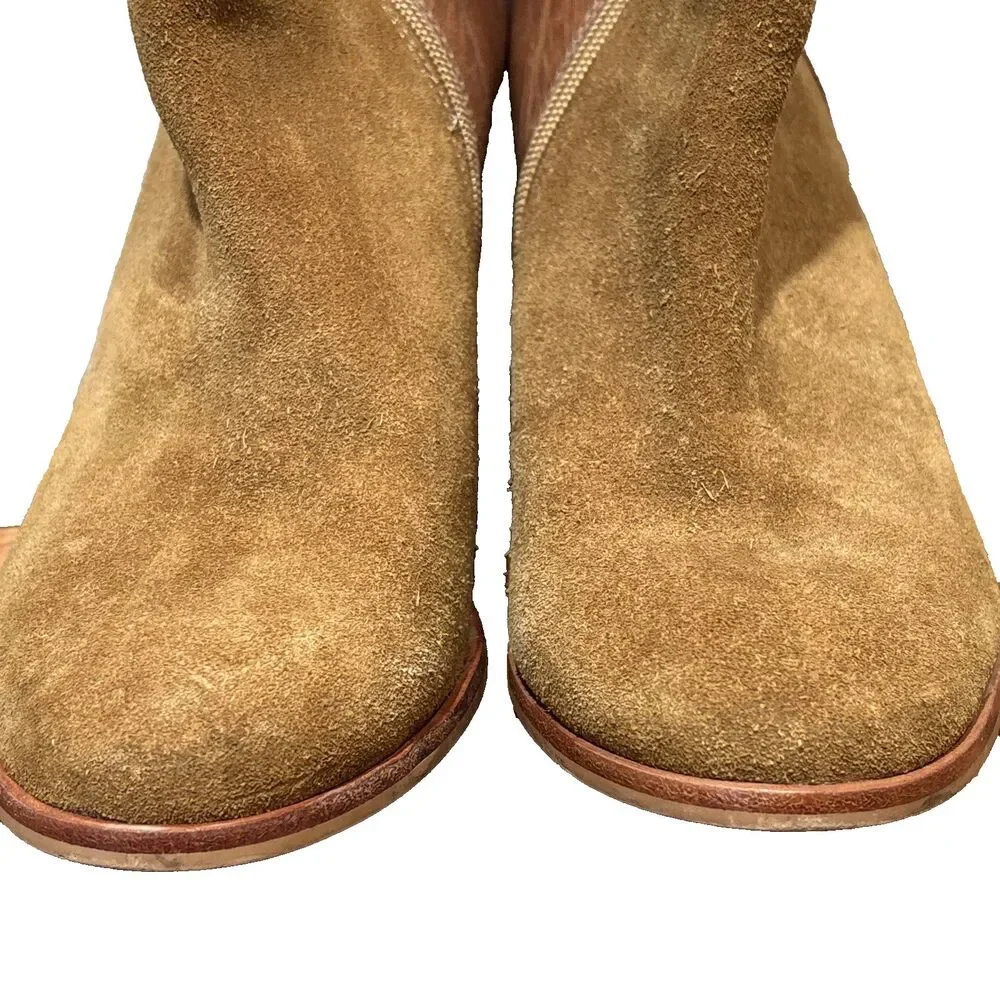 Western Snake Buckle Leather/Suede Bootie Matisse Eaglewood 8M Tan Boots Block